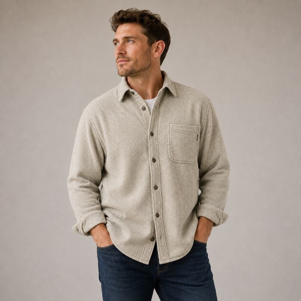 Industrie Australia Men’s Heavyweight Button Up Herringbone